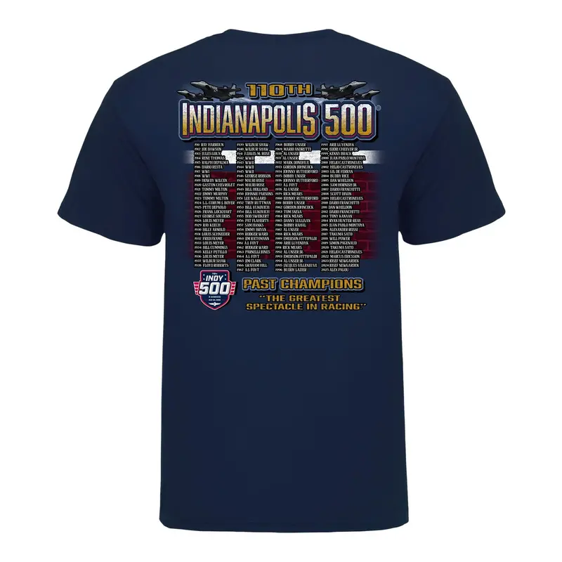 2026 Indianapolis 500 Past Champions T-Shirt 1