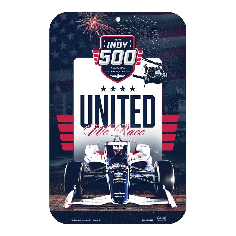 2026 Indy 500 Event Plastic Sign 11X17 1