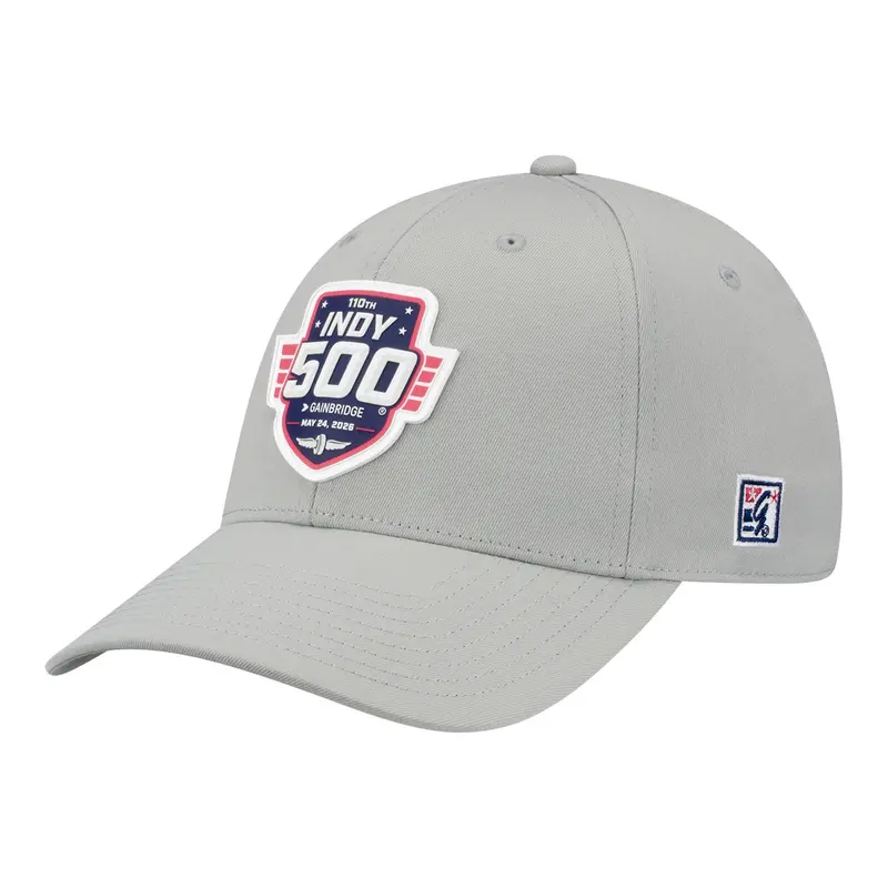 2026 Indy 500 Flex Fit Grey Hat 1