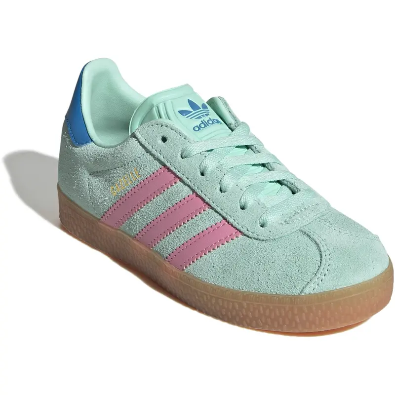 Adidas Originals Clear Mint/Bliss Pink/Bright Blue Gazelle C Sneakers 2