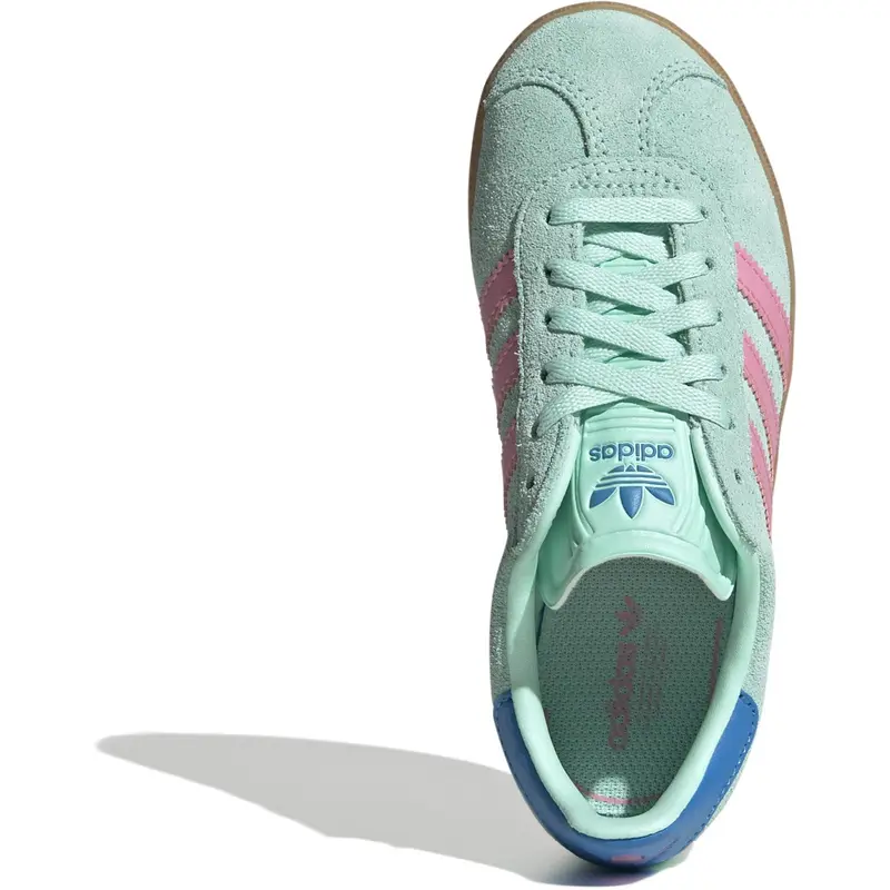 Adidas Originals Clear Mint/Bliss Pink/Bright Blue Gazelle C Sneakers 5
