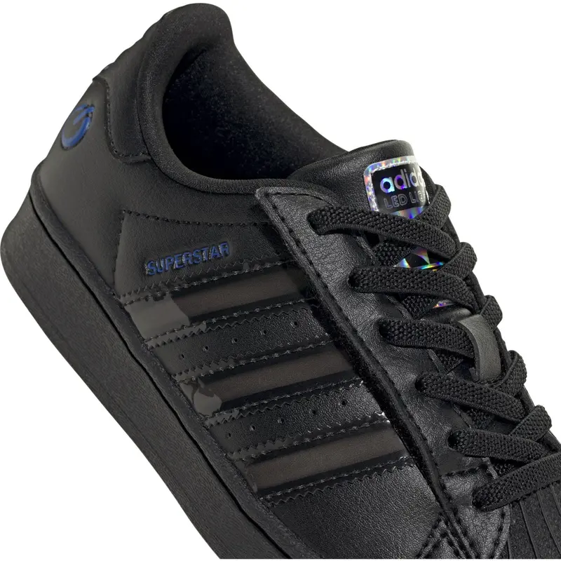 Adidas Originals Core Black/Core Black/Preloved Violet Superstar Led Lights Cf El C Sneakers 3
