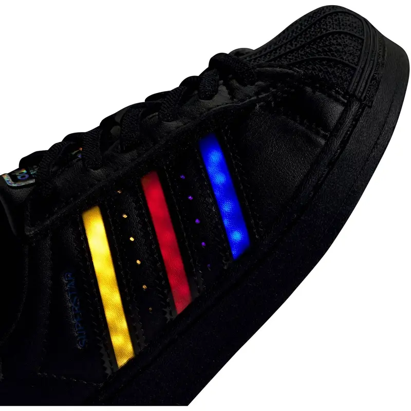 Adidas Originals Core Black/Core Black/Preloved Violet Superstar Led Lights Cf El C Sneakers 6