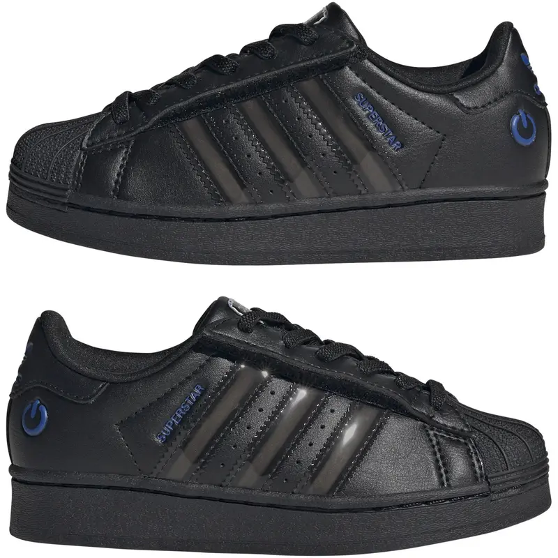 Adidas Originals Core Black/Core Black/Preloved Violet Superstar Led Lights Cf El C Sneakers 7