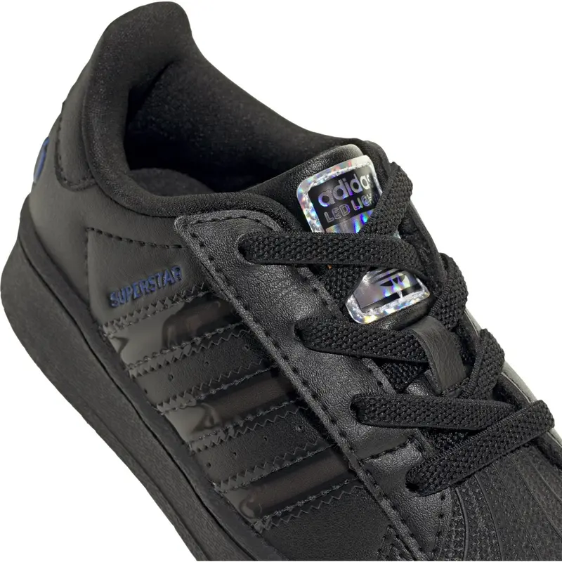 Adidas Originals Core Black/Core Black/Preloved Violet Superstar Led Lights Cf El I Sneakers 3
