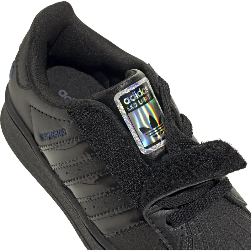 Adidas Originals Core Black/Core Black/Preloved Violet Superstar Led Lights Cf El I Sneakers 4
