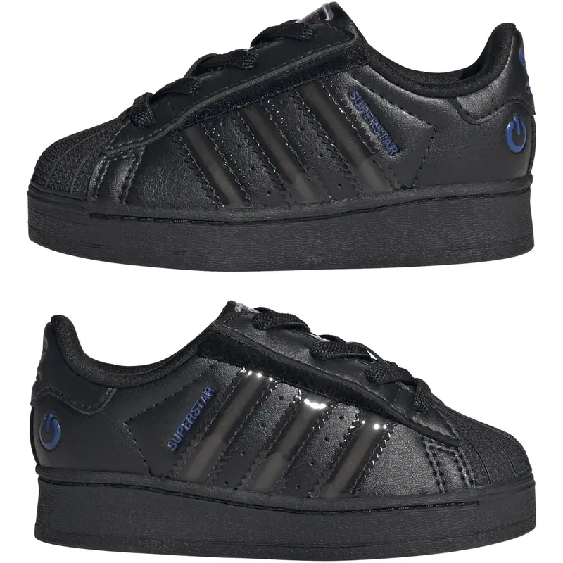 Adidas Originals Core Black/Core Black/Preloved Violet Superstar Led Lights Cf El I Sneakers 7