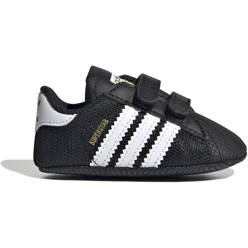 Adidas Originals Core Black/Ftwr White/Gold Met. Superstar Crib Sneakers 1