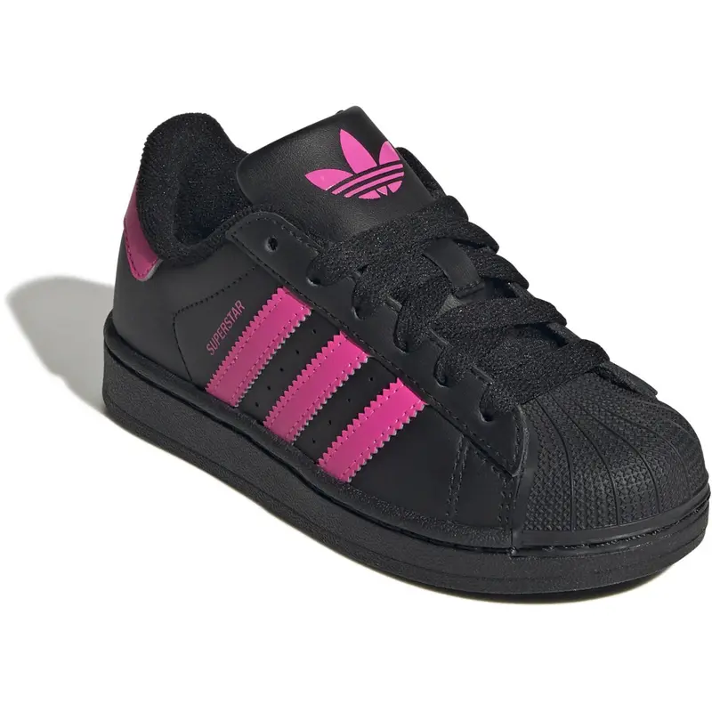Adidas Originals Core Black/Lucid Pink/Core Black Superstar Ii C Sneakers 2