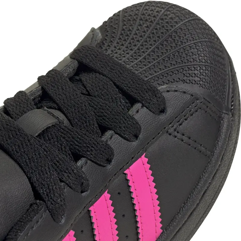 Adidas Originals Core Black/Lucid Pink/Core Black Superstar Ii C Sneakers 3