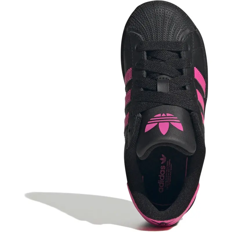 Adidas Originals Core Black/Lucid Pink/Core Black Superstar Ii C Sneakers 7