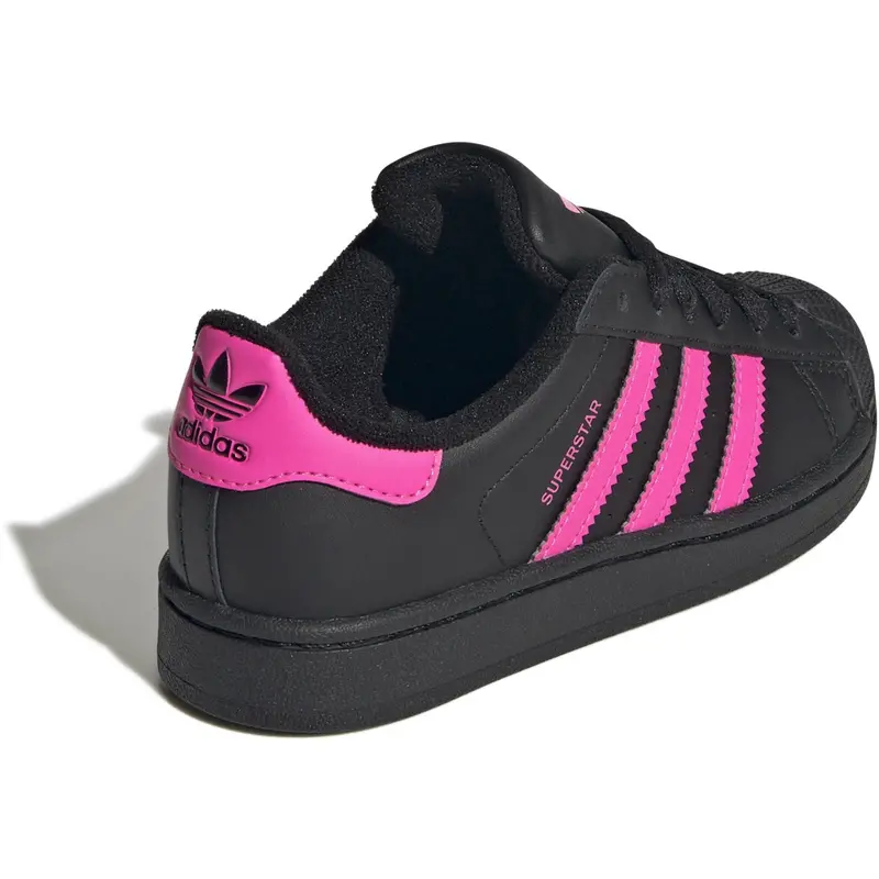 Adidas Originals Core Black/Lucid Pink/Core Black Superstar Ii C Sneakers 9