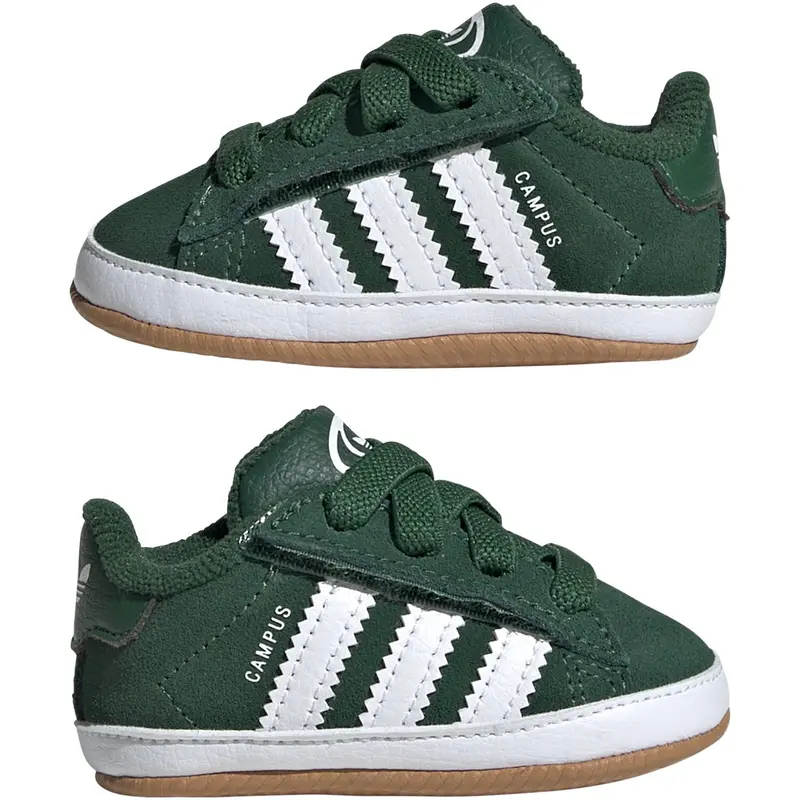 Adidas Originals Dark Green/Ftwr White/Gum 2 Campus 00S Crib Sneakers 5