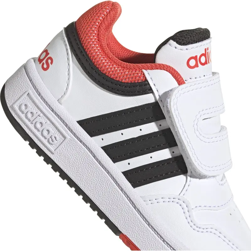 Adidas Originals Ftwr White/Core Black/Bright Red Hoops 3.0 Cf I Sneakers 3