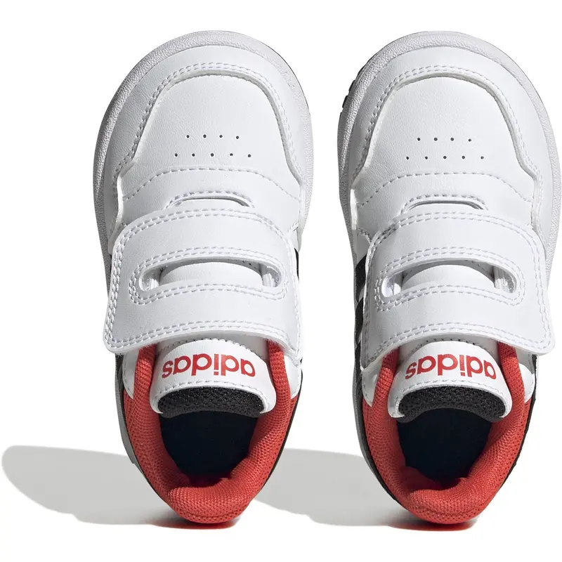 Adidas Originals Ftwr White/Core Black/Bright Red Hoops 3.0 Cf I Sneakers 5