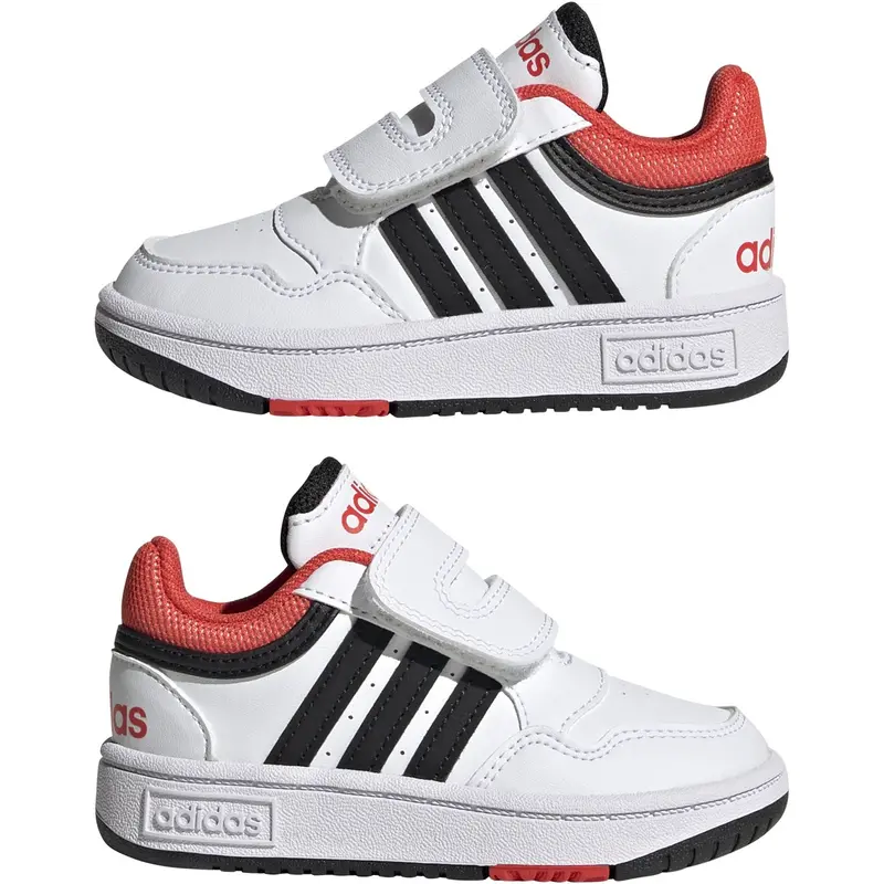 Adidas Originals Ftwr White/Core Black/Bright Red Hoops 3.0 Cf I Sneakers 6
