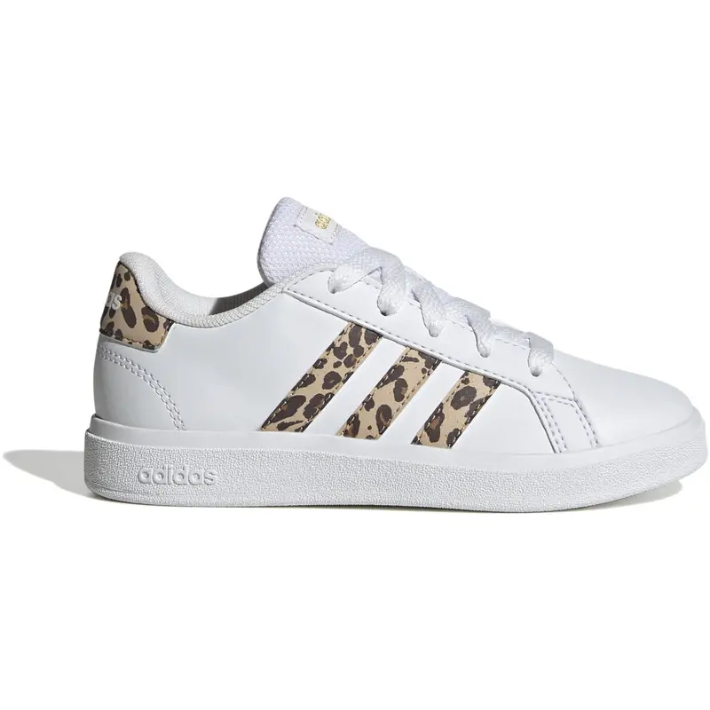 Adidas Originals Ftwr White/Magic Beige/Matte Gold Grand Court 2.0 K Sneakers 1