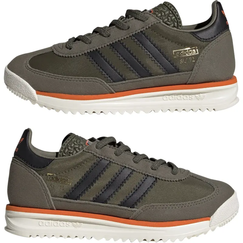 Adidas Originals Olive Strata/Core Black/Pure Orange Sl 72 Rs El C Sneakers 5