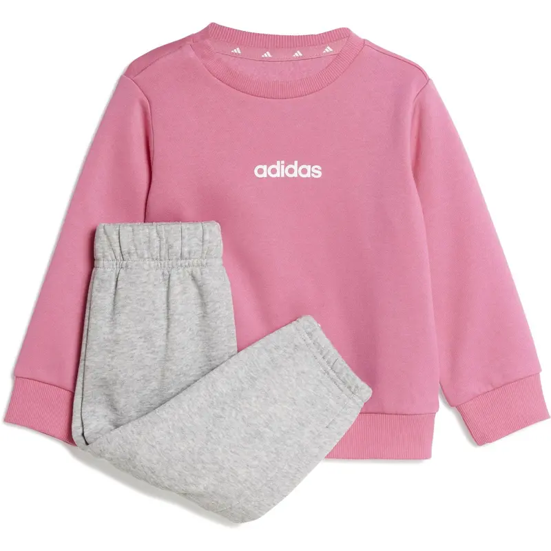Adidas Originals Pink Fusion/White I Lin Fl Jog Sweat Sæt 1