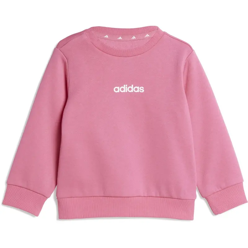Adidas Originals Pink Fusion/White I Lin Fl Jog Sweat Sæt 2