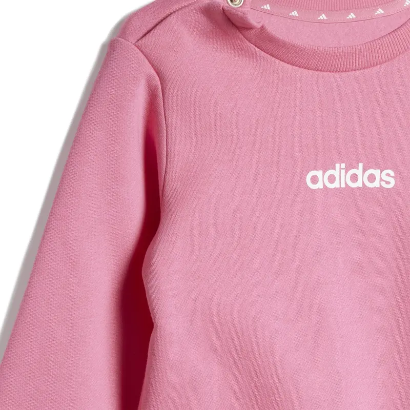 Adidas Originals Pink Fusion/White I Lin Fl Jog Sweat Sæt 3