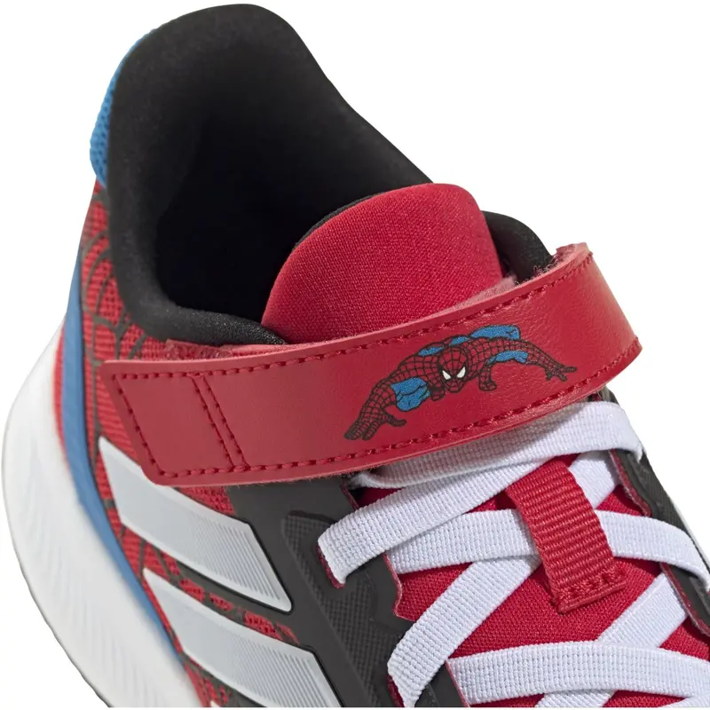Adidas Originals Pure Ruby/Ftwr White/Bright Blue Runfalcon Spider-Man El C Sneakers 4