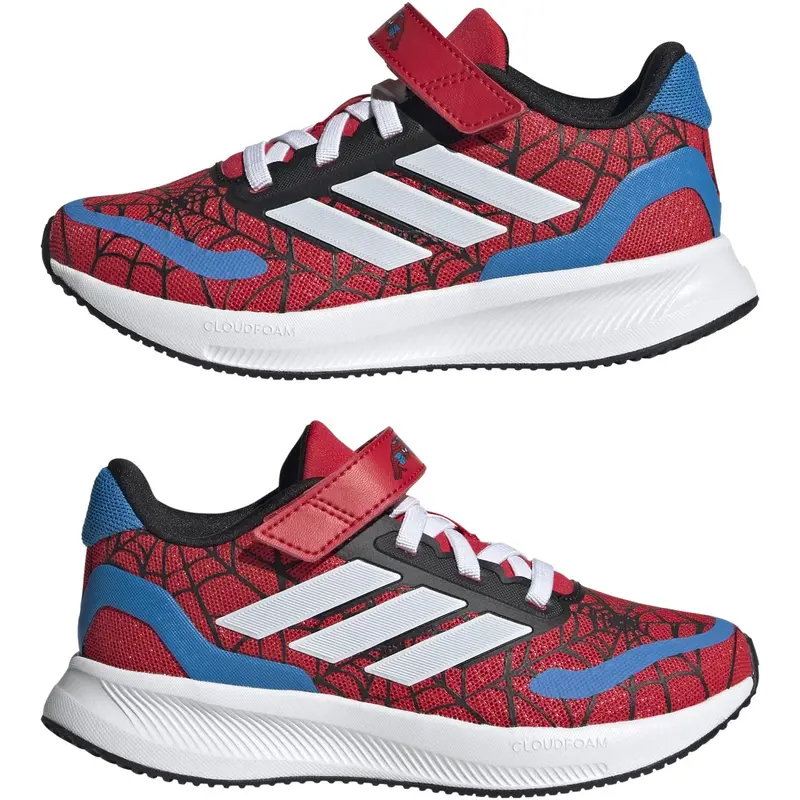 Adidas Originals Pure Ruby/Ftwr White/Bright Blue Runfalcon Spider-Man El C Sneakers 5