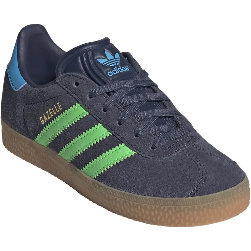 Adidas Originals Shadow Navy/Screaming Green/Lucid Aquamarine Gazelle C Sneakers 2