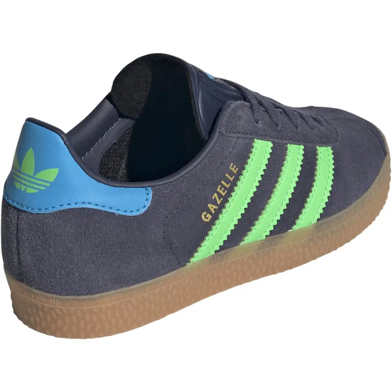 Adidas Originals Shadow Navy/Screaming Green/Lucid Aquamarine Gazelle C Sneakers 8