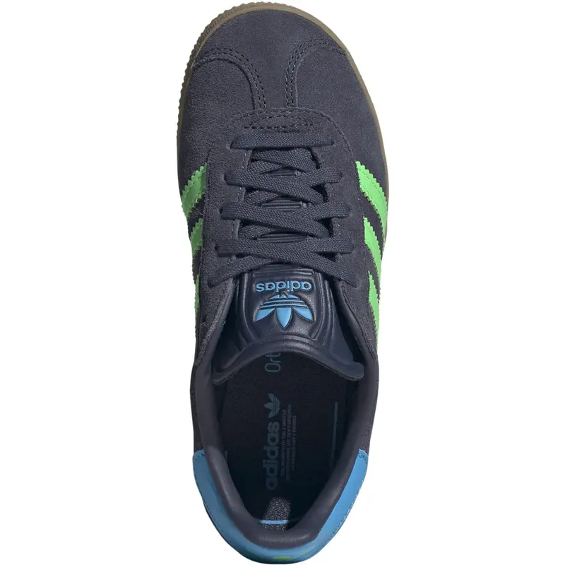 Adidas Originals Shadow Navy/Screaming Green/Lucid Aquamarine Gazelle C Sneakers 9