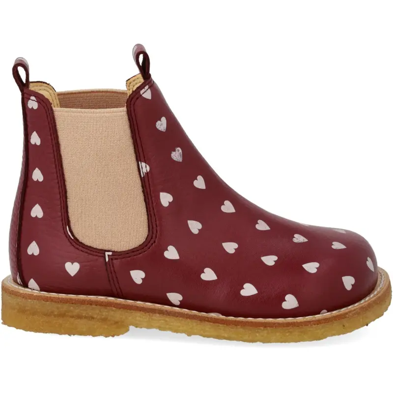Angulus Berry Hearts/Rose Elastic Chelsea Støvle Med Print 4