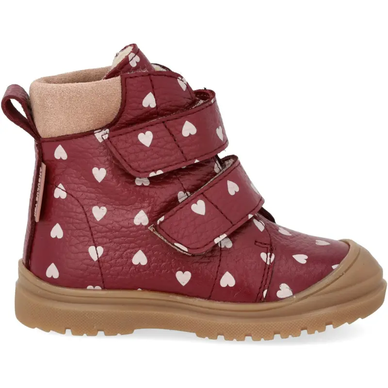 Angulus Berry Hearts/Rosebud Begynder Tex-Støvle Med Print Og Merino Uldfoer 3