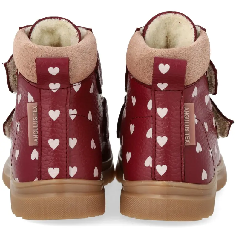 Angulus Berry Hearts/Rosebud Begynder Tex-Støvle Med Print Og Merino Uldfoer 5