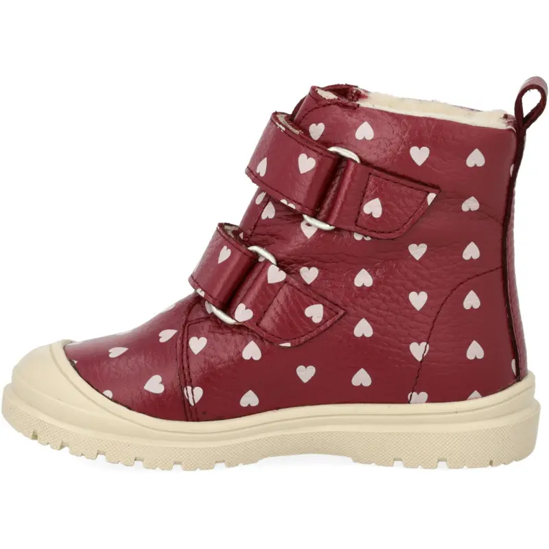 Angulus Berry W. Rose Hearts Tex-Støvle Med Hjerteprint Og Uldfoer 2