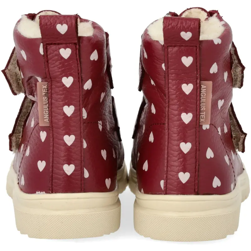 Angulus Berry W. Rose Hearts Tex-Støvle Med Hjerteprint Og Uldfoer 4