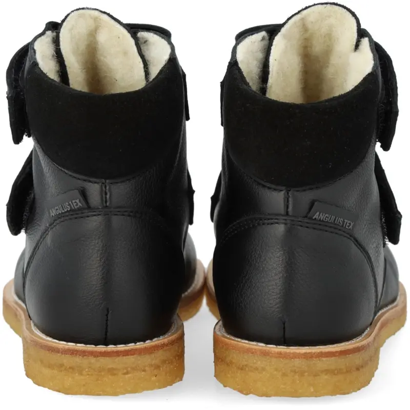 Angulus Black/Black Glitter Tex-Støvle Med Funklende Glitterhjerter 5