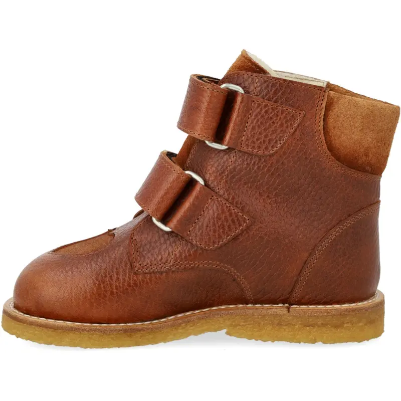 Angulus Cognac/Cognac Glitter/Mustard Tex-Støvle Med Funklende Glitterhjerter 2