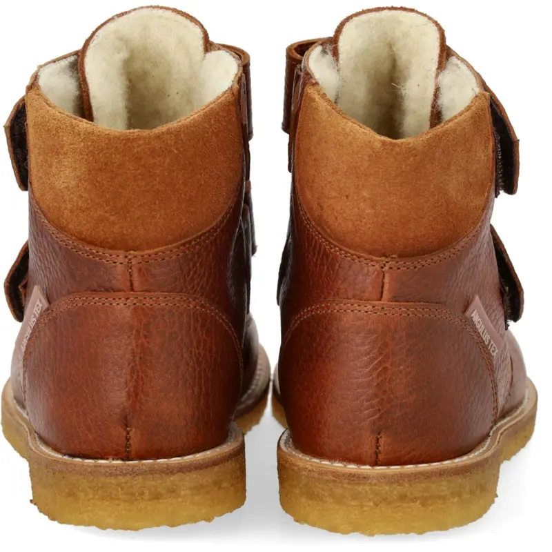 Angulus Cognac/Cognac Glitter/Mustard Tex-Støvle Med Funklende Glitterhjerter 5