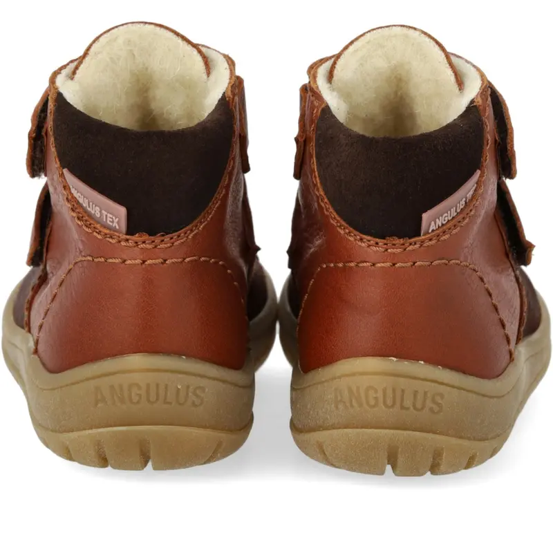 Angulus Cognac/Sun Yellow/Dark Brown Begynder Tex-Støvle Med Kontraststikninger 4