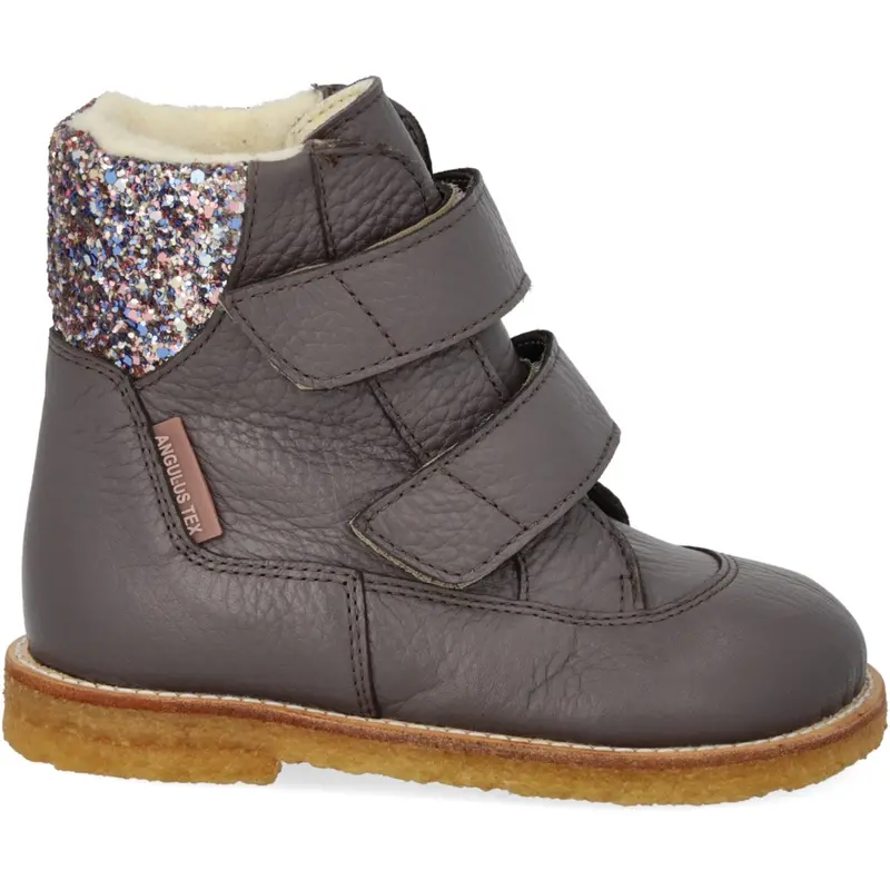Angulus Lavender/Pastel Multi Glitter Tex Støvle Med Glitter Og Velcro 4