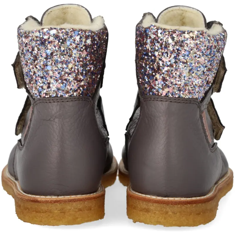 Angulus Lavender/Pastel Multi Glitter Tex Støvle Med Glitter Og Velcro 5
