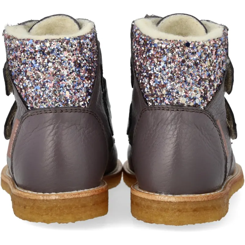 Angulus Lavender/Pastel Multi Glitter Tex-Støvle Med Glitter Og Velcrolukning 2