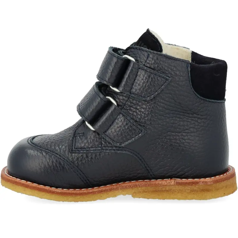 Angulus Navy/Navy Begynder Tex-Støvle Med Broderet Snemand 5