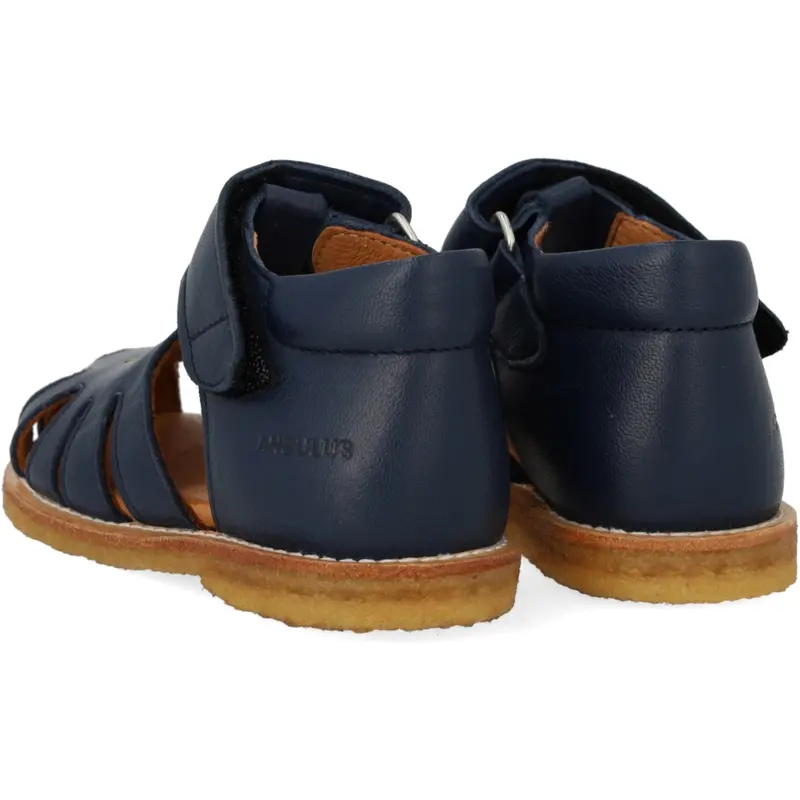 Angulus Navy Sandal Med Dinobroderi Og Lukket Tå 2