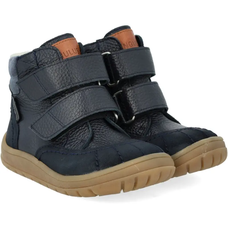 Angulus Navy/Tan/Blue Fog Velcro Tex-Støvle Med Ekstra Slidstærke Detaljer 1