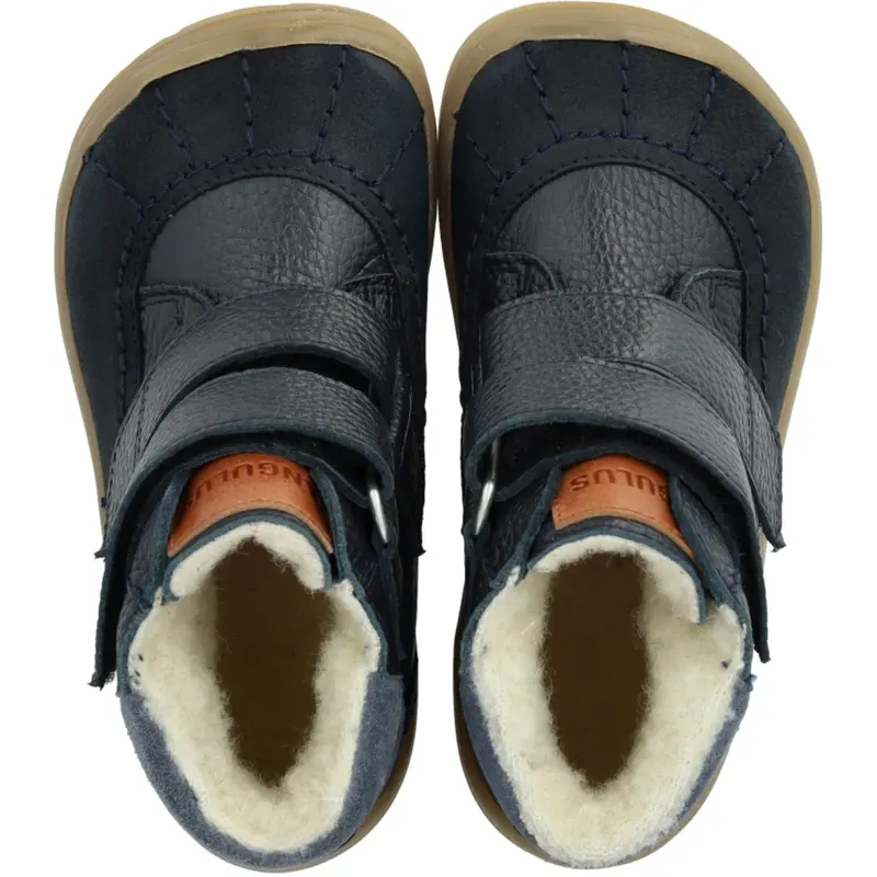 Angulus Navy/Tan/Blue Fog Velcro Tex-Støvle Med Ekstra Slidstærke Detaljer 4