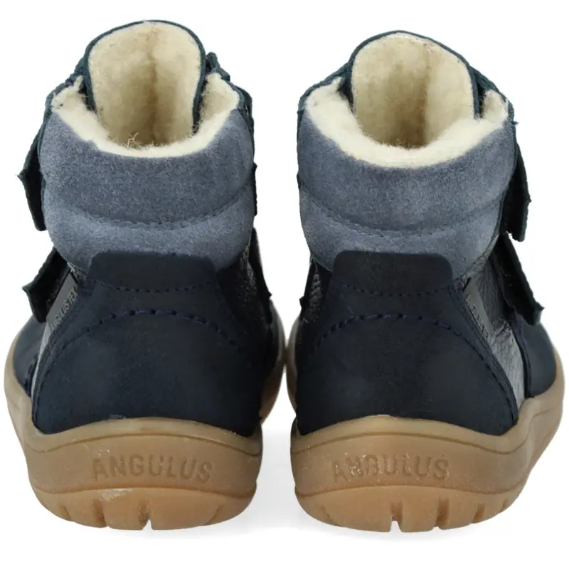 Angulus Navy/Tan/Blue Fog Velcro Tex-Støvle Med Ekstra Slidstærke Detaljer 5