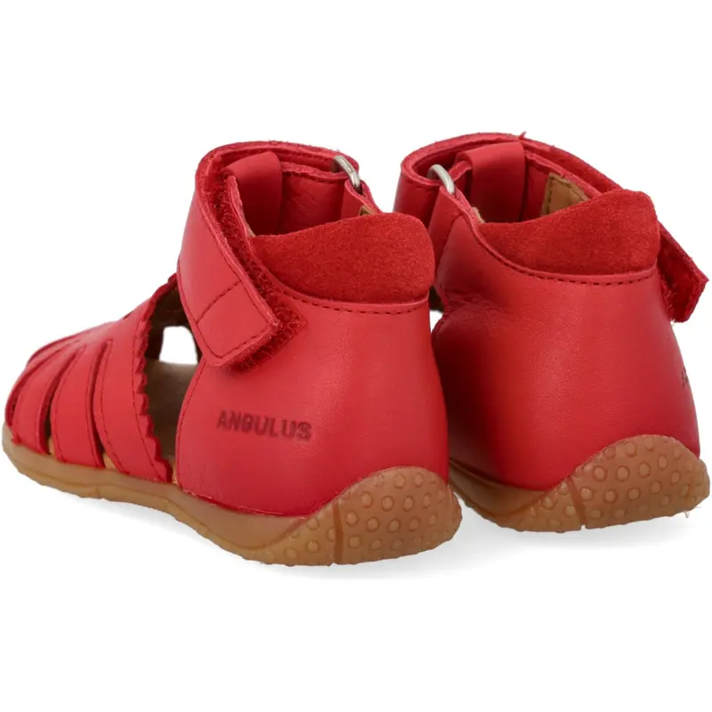 Angulus Red/Red Den Første Sandal Med Udstanset Hjertemønster 2