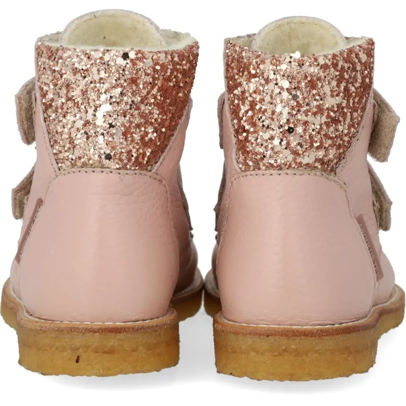Angulus Rosebud/Maple Glitter Tex-Støvle Med Glitter Og Velcrolukning 4
