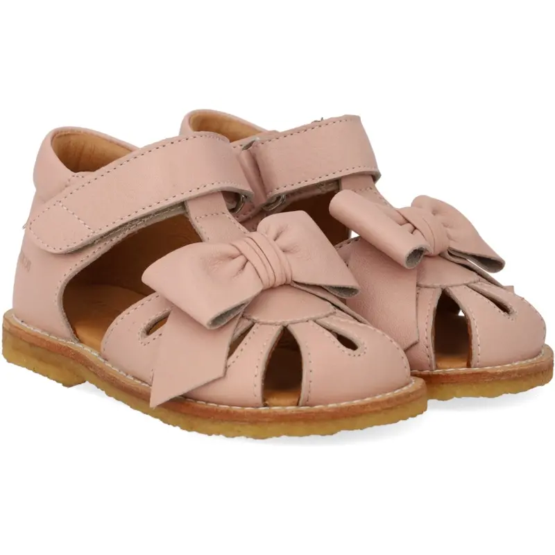 Angulus Rosebud Sandal Med Sløfje Og Lukket Tå 1